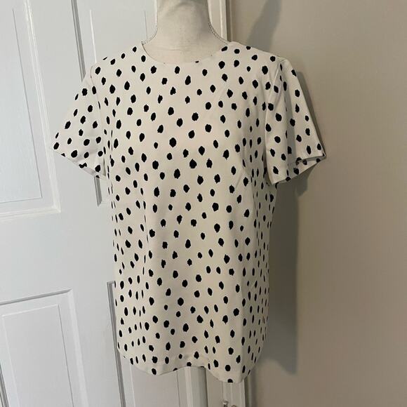 Banana Republic White and Black Polka Dot Top - Picture 2 of 5